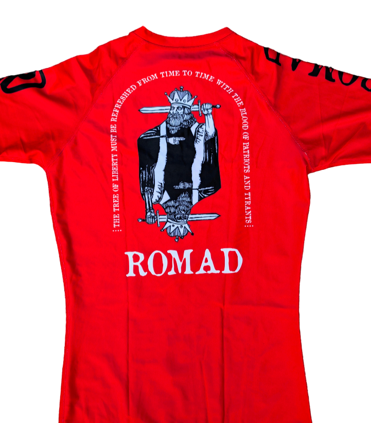 NO KINGS rashguard (blood red)