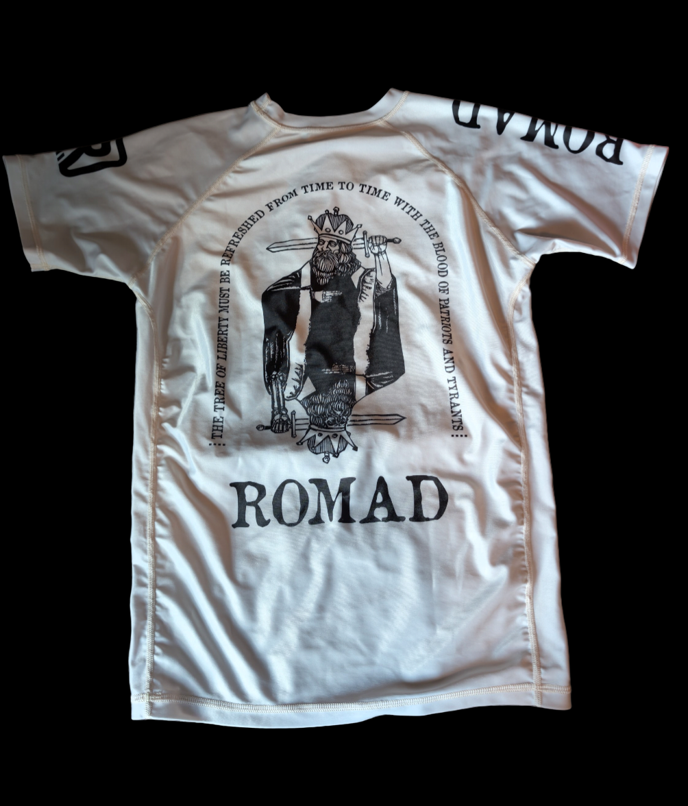 NO KINGS rashguard (white)