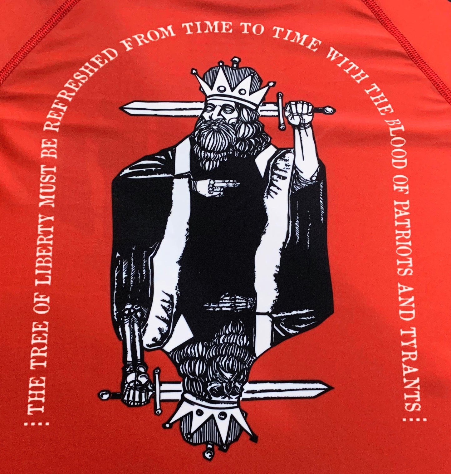 NO KINGS rashguard (blood red)
