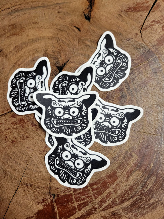 Black/white Foo Sticker