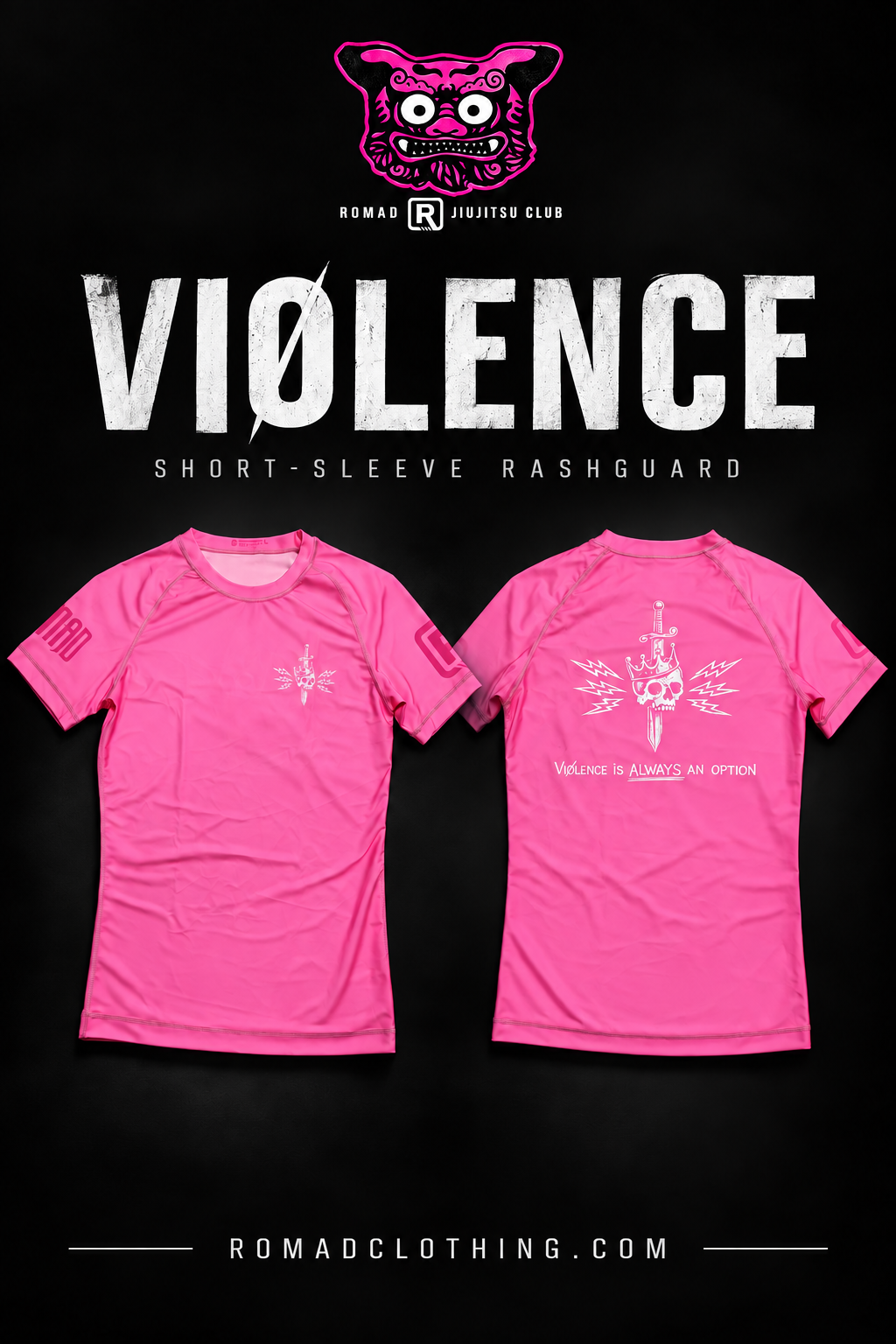 VIOLENCE rashguard (pink)